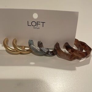 Loft 3pairs of hoop earrings
